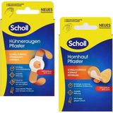 Scholl Hornhaut Flaster 4'lü + Su Geçirmez İlaçlı Nasır Sökücü Bant 2 Adet Dayanıklı Kullanım