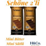Schöne Profesyonel Mini Kuvertür Çikolata Seti (200G + 200G) - 400 gr