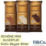 Schöne Profesyonel Mini Kuvertür Çikolata Seti (200G 200G+200G) Bitter-Sütlü-Beyaz - 600 gr