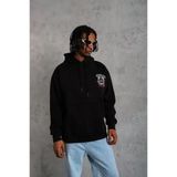 School Boy Karakter Baskılı Erkek Siyah Kapüşonlu Sweatshirt