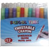 School Time Mum Boya Yarım Boy 12’li - Renkli