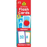 School Zone - Get Ready Flash Cards Alphabet & Numbers 2 Pack - Ages 4 to 6, Preschool to Kindergarten, ABCs, Uppercase and Lowercase Letters, Numbers 1-100, Counting, and More