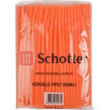 Schotter Pipet Körüklü 200 Adet Turuncu