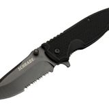 Schrade 5-1 Siyah Kamp Çakı 20cm- Yarı Otomatik, Testere Detaylı, Kemerlikli