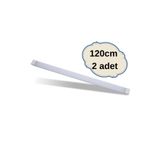 SCHUAR 120 Cm 2 Adet 80 Watt Yatay Led Bant Armatür Tasarruflu Ampül Ultralife Lighting Tavan Florasan