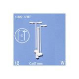 Schulcz Sokak Lambası 1:200 2 Adet N:06-30012 47 mm Maket