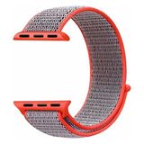 Schulzz Apple Watch Uyumlu Seri 2-3-4-5-6-SE - 42-44 mm Spor Loop Dokuma Kordon -Açık Pembe