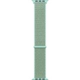 Schulzz Apple Watch Uyumlu Seri 2-3-4-5-6-SE - 42-44 mm Spor Loop Dokuma Kordon -Açık Yeşil
