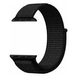 Schulzz Apple Watch Uyumlu Seri 2-3-4-5-6-SE - 42-44 mm Spor Loop Dokuma Kordon -Siyah