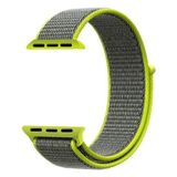 Schulzz Apple Watch Uyumlu Seri 2-3-4-5-6-SE - 42-44 mm Spor Loop Dokuma Kordon -Yeşil
