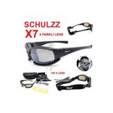 Schulzz Daisy X7 Uv 400 Polarize Değişebilir 4 Farklı Lensli Motorsiklet Bisiklet Gözlüğü