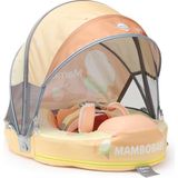 Schulzz Mambobaby Dondurma Desenli Güvenli Güneş Korumalı Bebek Yüzme Can Simidi 6-18 KG Gölgelikli