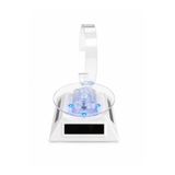 Schulzz Pille Çalışan ve Solar Panelli Saat için Led Işıklı 360° Dönen Vitrin Stand Dönen Tabla