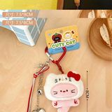 Schulzz Sanrio Kawaii Sevimli Peluş Anahtarlıklar Çanta Aksesuarı Özel Karakterler Hediyelik Anahtarlık 1 Adet - Beyaz