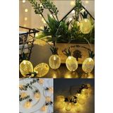 Schulzz Solar 20 Led 5 Mt 8 Farklı Mod Premium Ananas Bahçe Balkon Güneş Enerjili Dekoratif Lamba