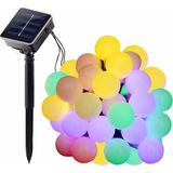 Schulzz Solar Güneş Enerjili Dış Bahçe Top Aydınlatma 5metre 50 LED Çok Renkli