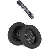 Schulzz Steelseries Arctis 3 5 Yedek Kafa Bandı ve Kulaklık Pedi Set Kulaklık Yastığı Süngeri Headband - Gri - Siyah
