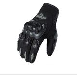Schulzz Unisex Siyah Profesyonal Korumalı Motosiklet Eldiveni Dokunmatikli Motorsiklet - XL