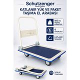 SCHUTZENGER 160 kg Taşıma Kapasiteli Katlanır Yük ve Paket Taşıma El Arabası 4 Tekerlekli Platformlu Taşıma Arabası