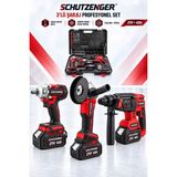 SCHUTZENGER 2 Bataryalı Şarjlı Spral Taşlama Kırıcı Delici Hilti Darbeli Somun Sıkma Bijon Söjme Vidalama Kırmızı