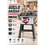 SCHUTZENGER 2300W 305 mm Güçlü Hassas Masa Testere Tezgâhı Profesyonel Kesim Makinesi Tezgah Üstü Marangoz Gri
