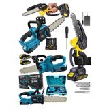 SCHUTZENGER 2'li Set 598 Vf Şarjlı F13000 Bakır Sargı Ağaç Odun Kesme Dal Budama Bıçkı Motoru 4 Akülü