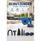 SCHUTZENGER 3 Başlıklı Kompresör Şarjlı Hava Üfleme Toz Toplama Mavi R1-40V Araç Mangal Üfleme Yaprak Için