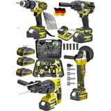 SCHUTZENGER 4'lü Set 2-26 Şarjlı Hilti-Şarjlı TAŞLAMA-13MM Şarjlı Darbeli Matkap-Şarjlı Somun Sıkma Makina Uçlar