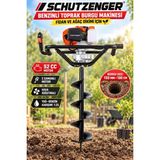 SCHUTZENGER 52 cc Benzinli Toprak Burgu Makinesi – 2 Zamanlı, 150 mm × 100 cm Fidan ve Direk Dikme Makinesi Ağaç Ekme