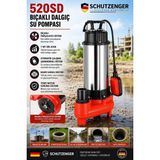 SCHUTZENGER 520SD Atık Su Logar Drenaj Su Pompası Bıçaklı Parçalayıcı 3 Hq Bakır Sargı Motor Korumalı Paslanmaz Çelik Gövde 1 Inç Otomatik