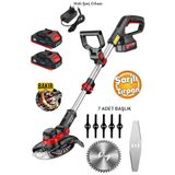 SCHUTZENGER 860Rn ŞARJLI OT ÇALI ÇİM BİÇME KESME TIRPAN MAKİNESİ ÇİFT AKÜLÜ 7 BAŞLIKLI