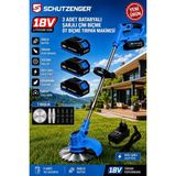 SCHUTZENGER 89VH Şarjlı Tırpan 3 Batarya Çim Biçme Makinesi 7 Başlık Aparat 9 Pro Seri German
