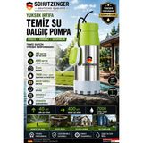 SCHUTZENGER Alman 3.5 Hp Yüksek Basınç Su Pompası Plastik Dalgıç Pompa 40 Mt Dikine Atar