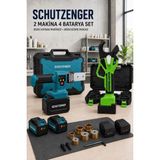 SCHUTZENGER Boru Kaynak Makinesi 15 Pilli Batarya Şarjlı Boru Kesme Makası 40MM Dijital Göstergeli Toplam 4 Bataryalı S-0812