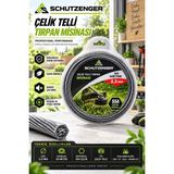 SCHUTZENGER Çelik Telli Tırpan Misinası 3,3 mm 30 Metre Ssa Çelik Güçlendirilmiş Profesyonel Çim Ot Biçme Kesim Ipi