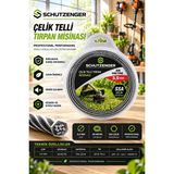SCHUTZENGER Çelik Telli Tırpan Misinası 3,5 mm 28 Metre Ssa Çelik Güçlendirilmiş Profesyonel Çim Ot Biçme Kesim Ipi