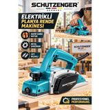 SCHUTZENGER Germany Elektrikli Planya Rende Makinesi Bakır Sargı Motor Metal Şanzıman Çift Bıçaklı MAVI-601