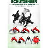 SCHUTZENGER Hp-98 Benzinli Ot Çalı Çim Biçme Makinesi Çapalama Aparatı 8 Başlık Tırpan Motoru Bahçe Eşeleme