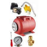 SCHUTZENGER Italyan 24 Lt (litre) Yatık Genleşme Tankı (hidrofor Tankı) Full Set Sc-yatay24