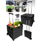 SCHUTZENGER Katlanır 55LT Merdiven Çıkabilen Portatif Çok Fonksiyonlu Yük Paket Taşıma Pazar El Arabası 90KG