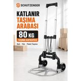 SCHUTZENGER Pro 80 kg Kapasiteli Yük Koli Paket Taşıma Arabası Katlanır El Arabası CC450