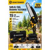 SCHUTZENGER RN9010 Çift Akülü Şarjlı Dal Budama Testeresi Otomatik Yağlamalı Hızar Yedek Zinçir Sarı