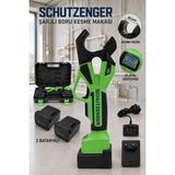 SCHUTZENGER S1-2040W 3 Amper Şarjlı Dijital Göstergeli Boru Kaynak Makinesi Pro Seri Yeşil