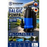 SCHUTZENGER Sch 950W Yüksek Debili Su Tahliye Pompası Dalgıç Motor Gizli Şamandra 50 Yatay Atar