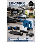 SCHUTZENGER TB-800V Şarjşı Üfleme Çekme Makinesi Araç Atölye Bahçe Temizleme Mangal Da Ateş Harlama Mavi Seri B9