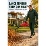 SCHUTZENGER TB-849N 2 Akülü Üfleme Çekme Makinesi Araç Atölye Bahçe Temizleme Mangal Da Ateş Harlama Kırmızı Seri B2
