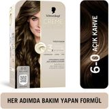 Schwarzkopf 3 Adet Creme Supreme 6-0 Açık Kahve Saç Boyası 182 ml