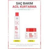 Schwarzkopf Bonacure Bc Clean Acil Kurtarma Şampuanı + Saç Kürü - Yıpranmış Veya Işlem Görmüş Saçlar Için