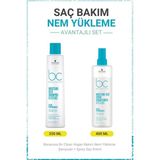Schwarzkopf Bonacure Bc Clean Nem Yükleme Şampuanı + Sprey Saç Kremi - Kuru ve Kıvırcık Saçlar Için