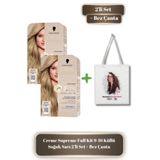 Schwarzkopf Creme Supreme 9-16 Küllü Soğuk Sarı Saç Boyası 2’li Set + Bez Çanta Hediyeli